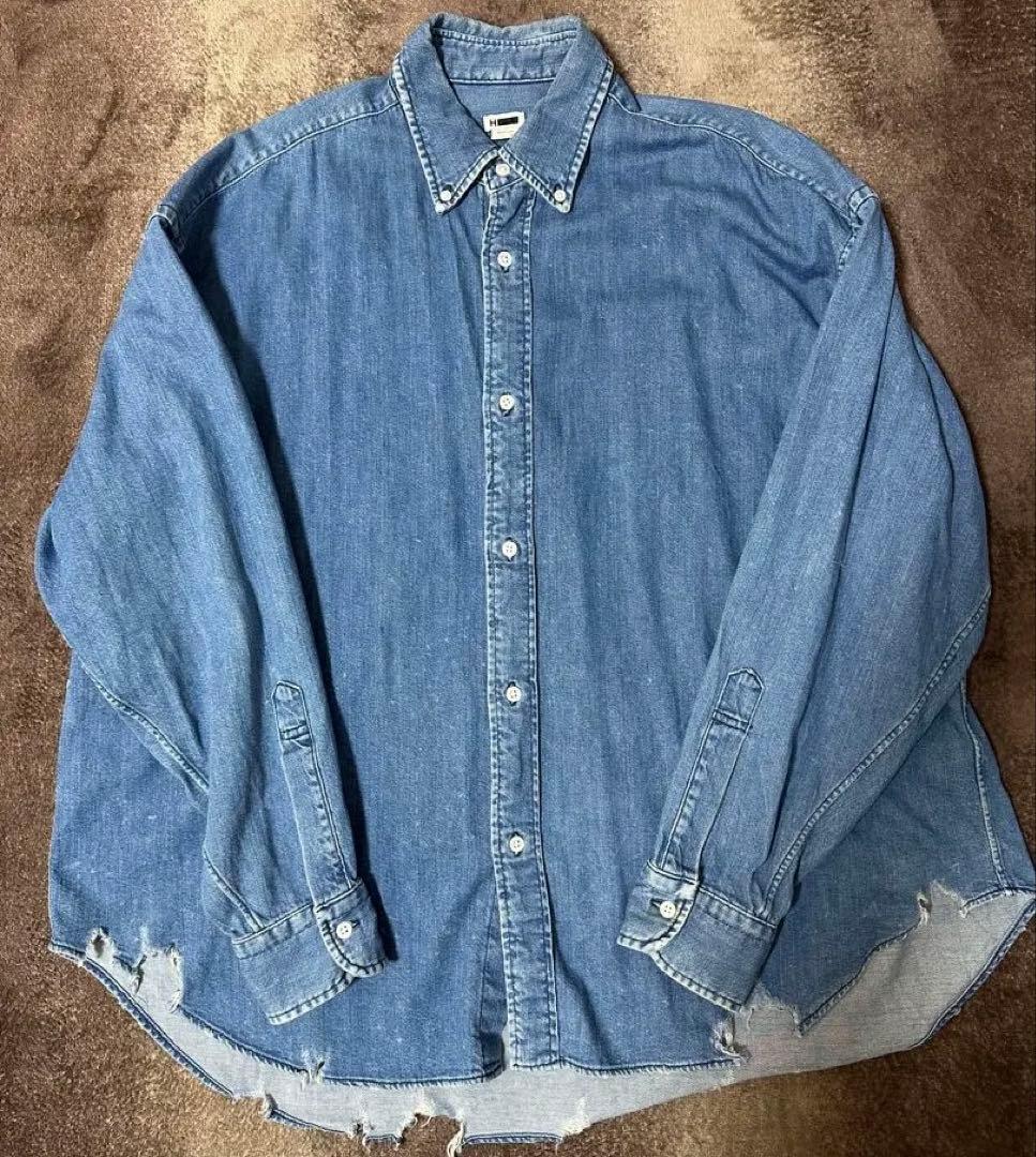 H＞ BITING DENIM BIG BD SHIRT デニムシャツ M - メルカリ