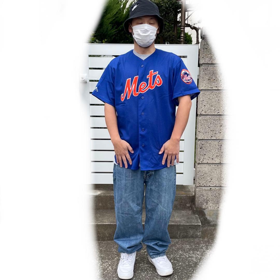 希少　USA製 90's NY.メッツNOMO16 vintage ゲームシャツ