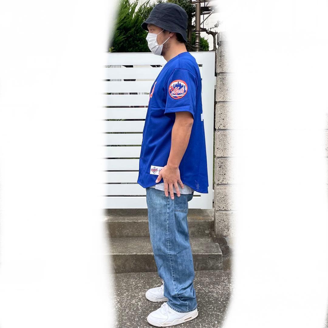 希少　USA製 90's NY.メッツNOMO16 vintage ゲームシャツ