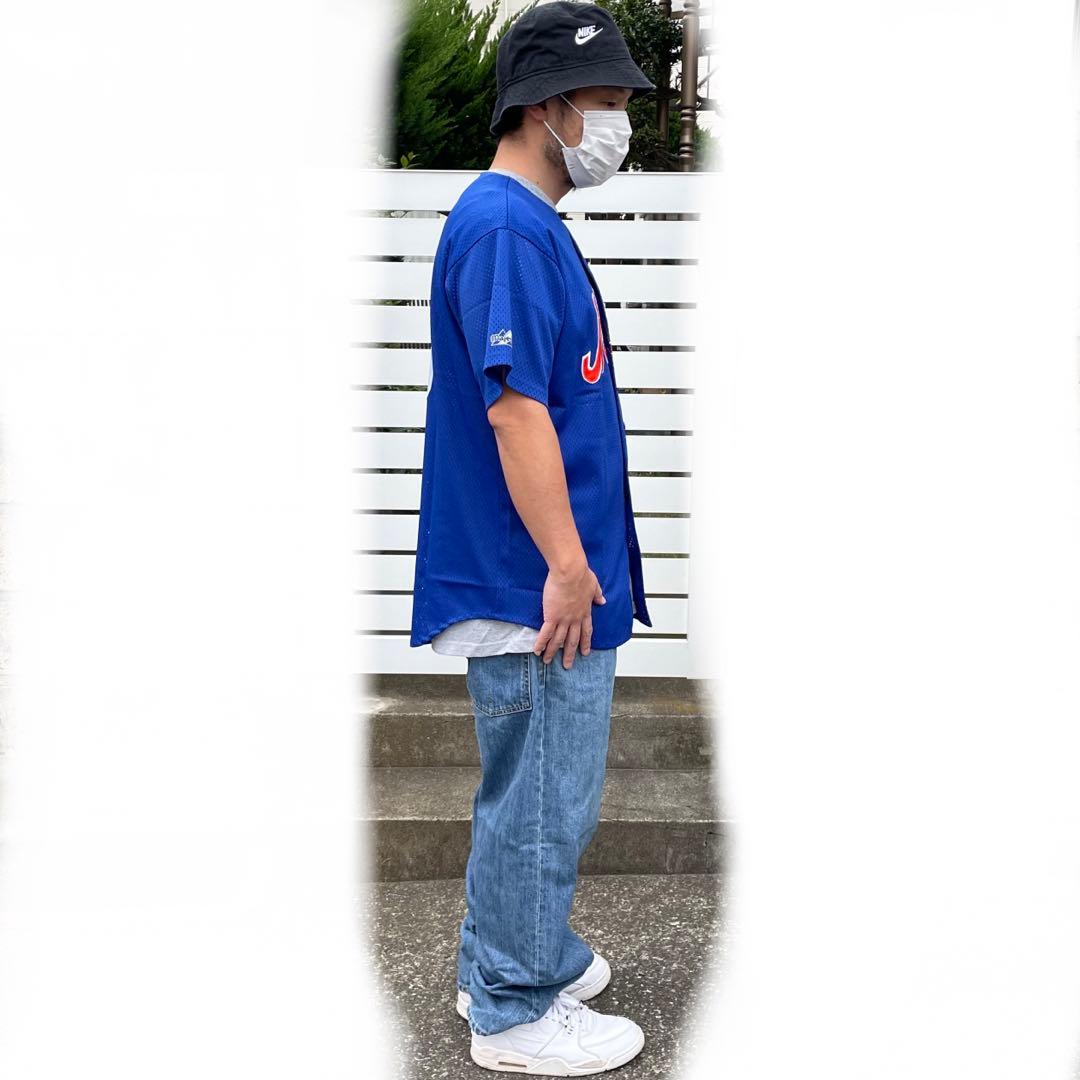 希少　USA製 90's NY.メッツNOMO16 vintage ゲームシャツ