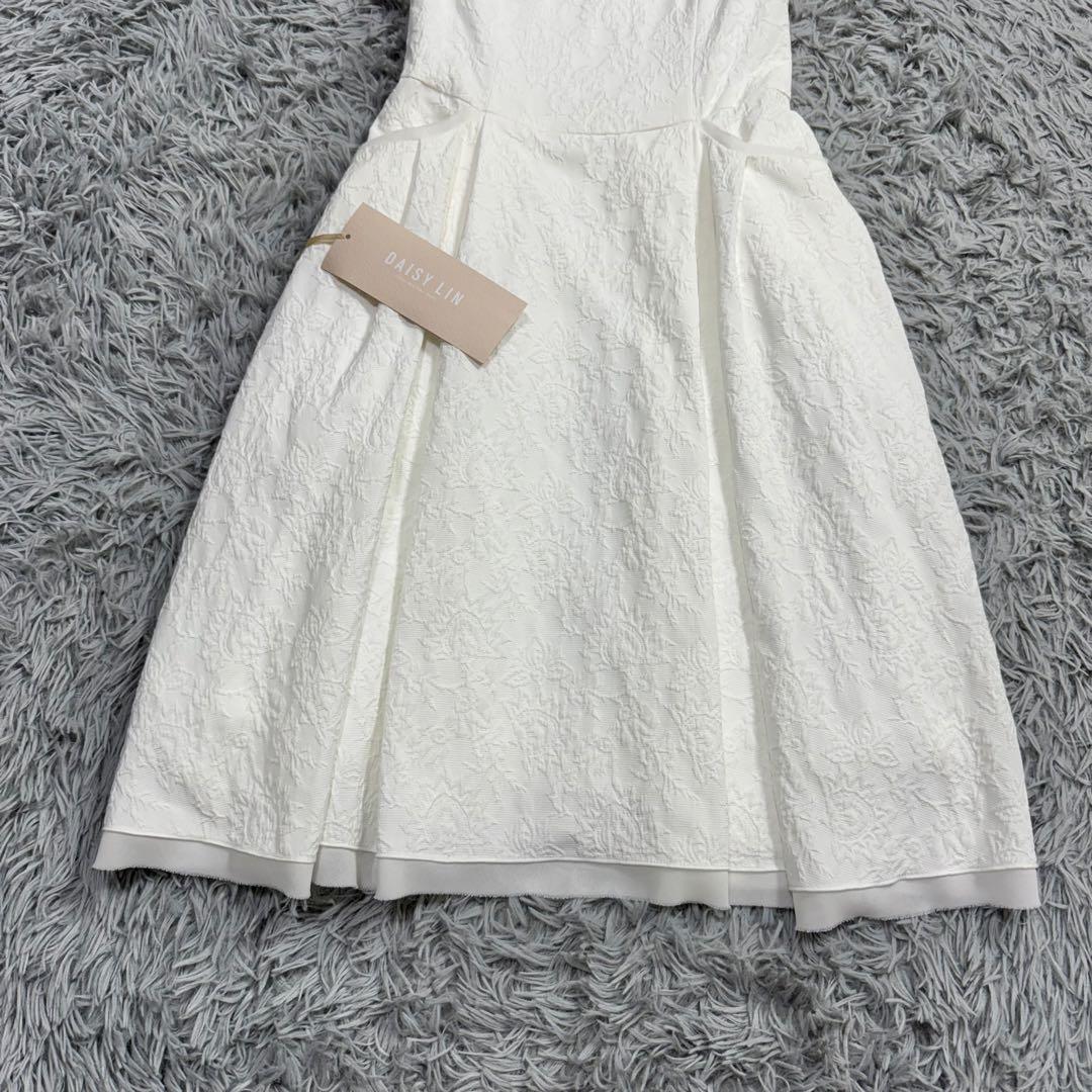 極美品✨デイジーリンフォクシー 10万 ワッフルレディ ジャガードドレス 白