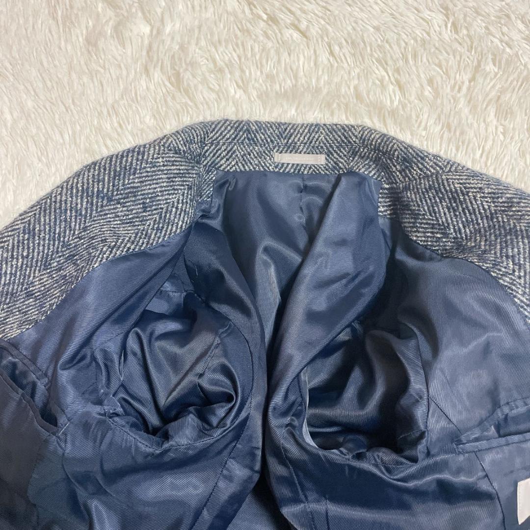 ハイストリート x カノニコ　ツイード　チェスターコート　ヘリンボーン　S