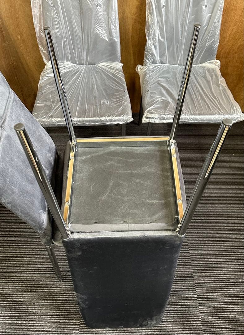 期間限定 ダイニングチェア インテリア 椅子 4脚セット グレー