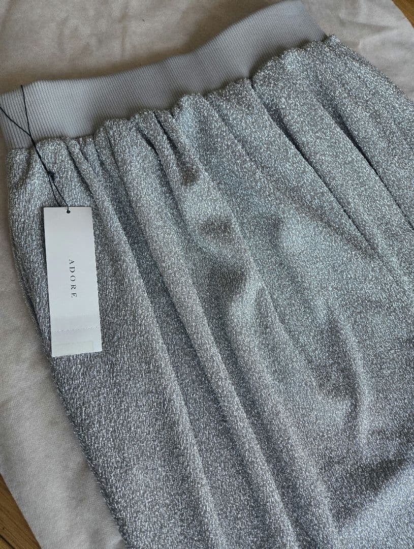 アドーア ADORE シャイニーニットジャガードスカート 新品