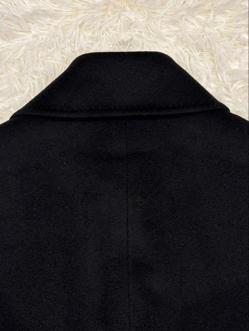 ヒルトン カシミヤ100％ ステンカラーコート ブラック Lサイズ