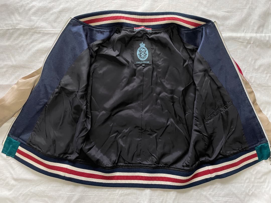 GUILD PRIME ギルドプライム ホワイトベア マルチカラー スカジャン