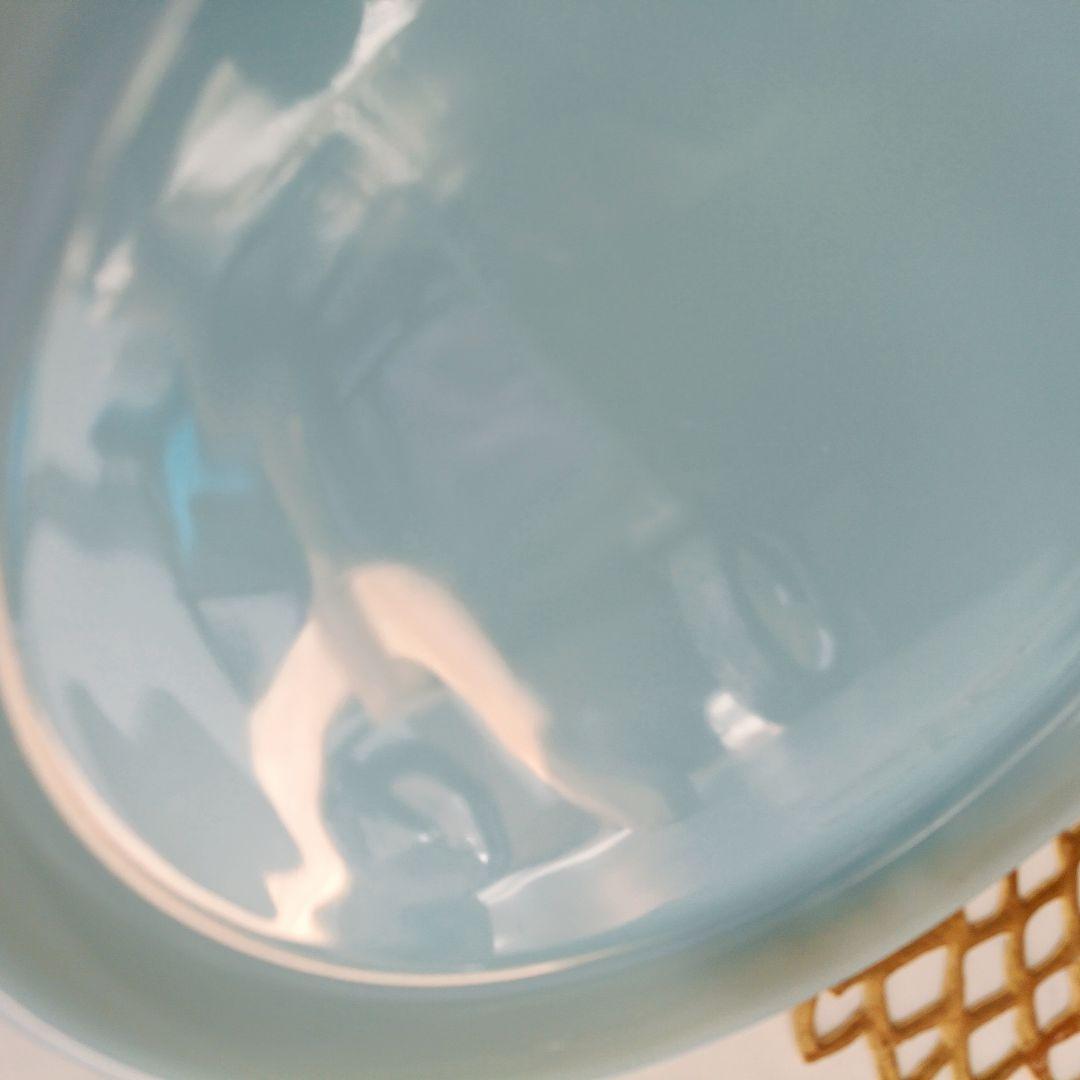 美品❁ファイヤーキング ターコイズブルー ディナープレート 9インチ 8枚セット