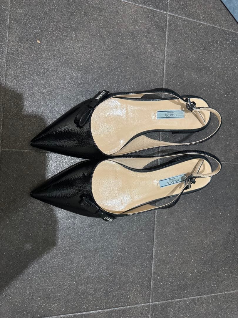 PRADA プラダ ブラック ミュール サイズ38 箱付き - メルカリ