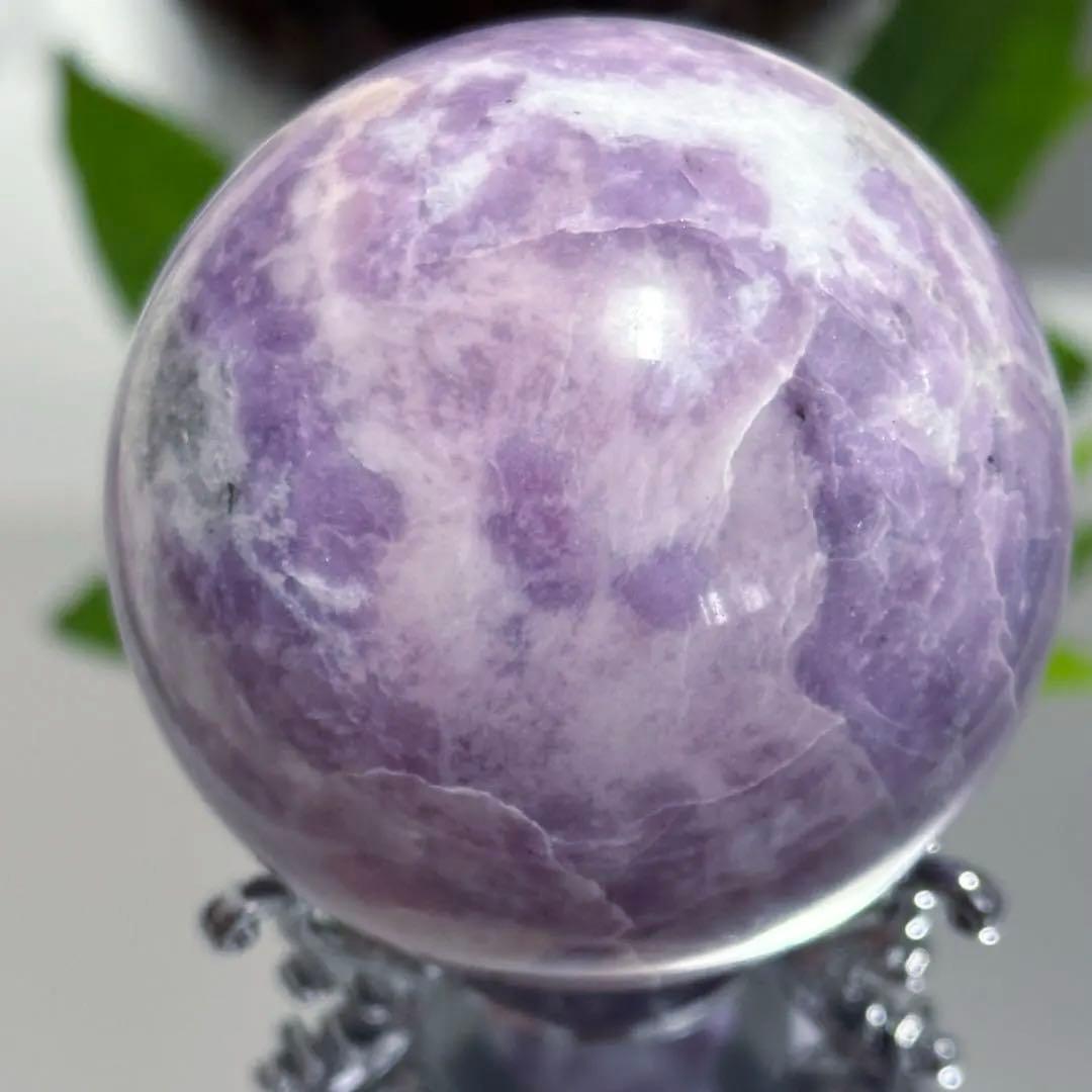 激レア 高品質 パープルマイカ スフィア 6.1cm 可愛い 紫