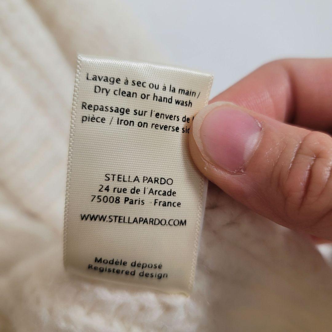 STELLAPARDO ポンチョ　フリーサイズ　ニット　ケープ　ロングコート　白