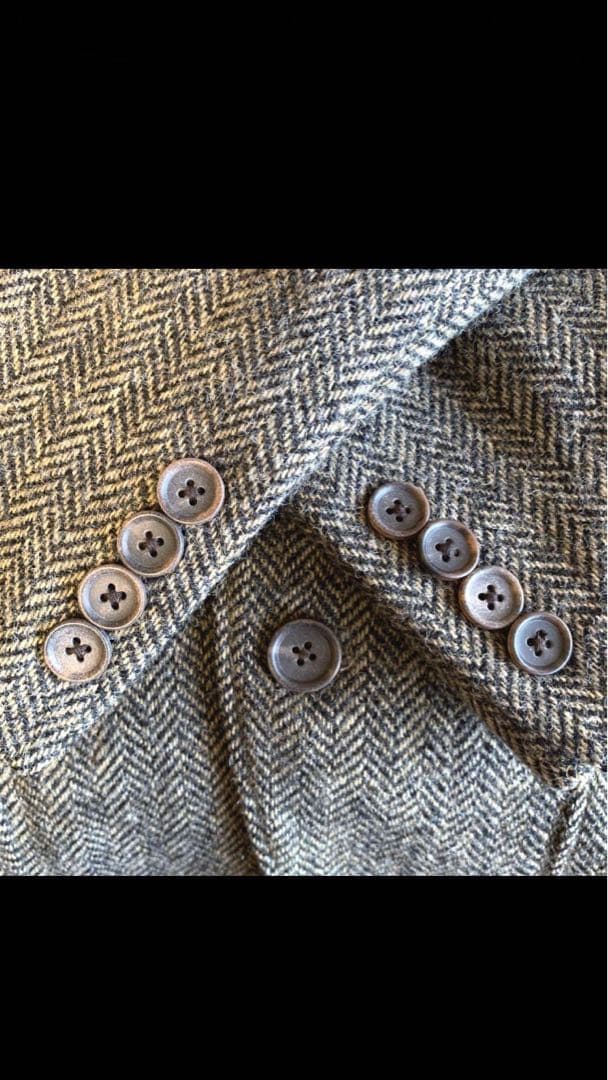 ジェイクルー ヘリンボーンツイードテーラードジャケット 39R MOON生地