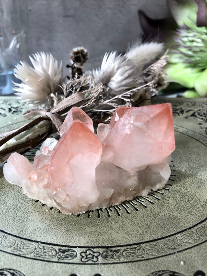 スカーレットテンプルレムリアン　クラスター　ストロベリー　レムリアン　ピンク