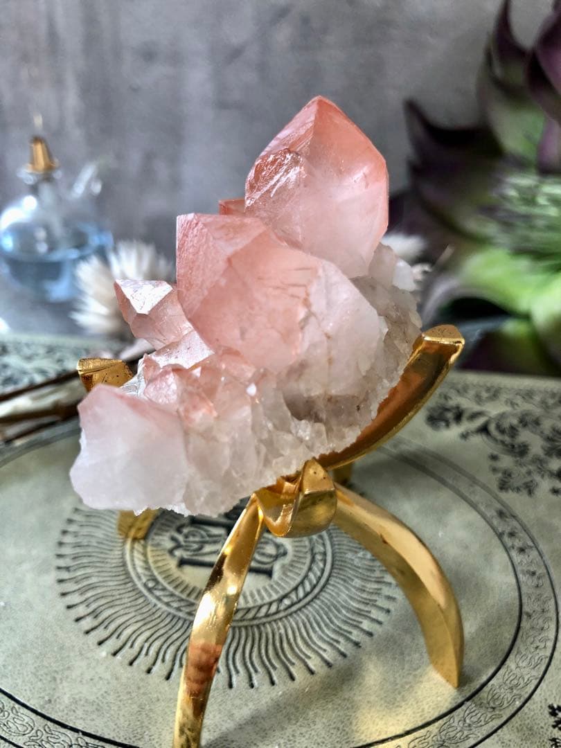 スカーレットテンプルレムリアン　クラスター　ストロベリー　レムリアン　ピンク