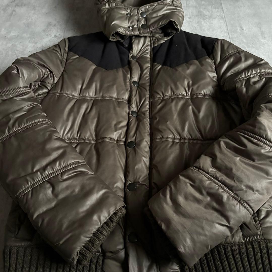 00s archive】ダウンジャケット ダブルジップ 光沢 y2k お兄系 - メルカリ
