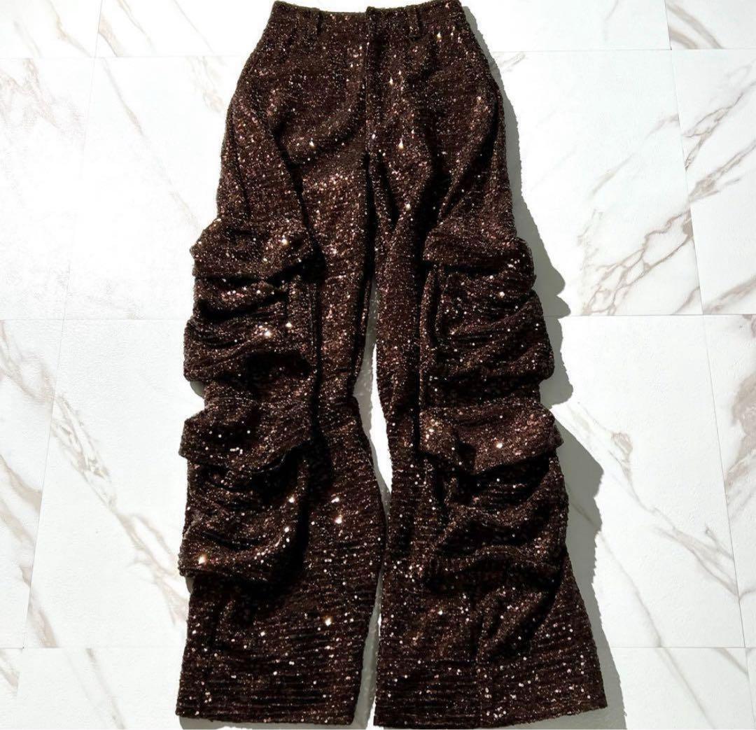 Amiri アミリ　総スパンコール　sequin　カーゴパンツ