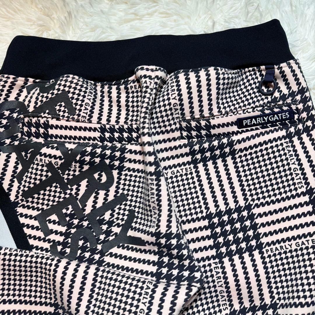 めろんぱんな様パーリーゲイツ 千鳥格子 チェック柄 ジョガーパンツ PG ロゴ