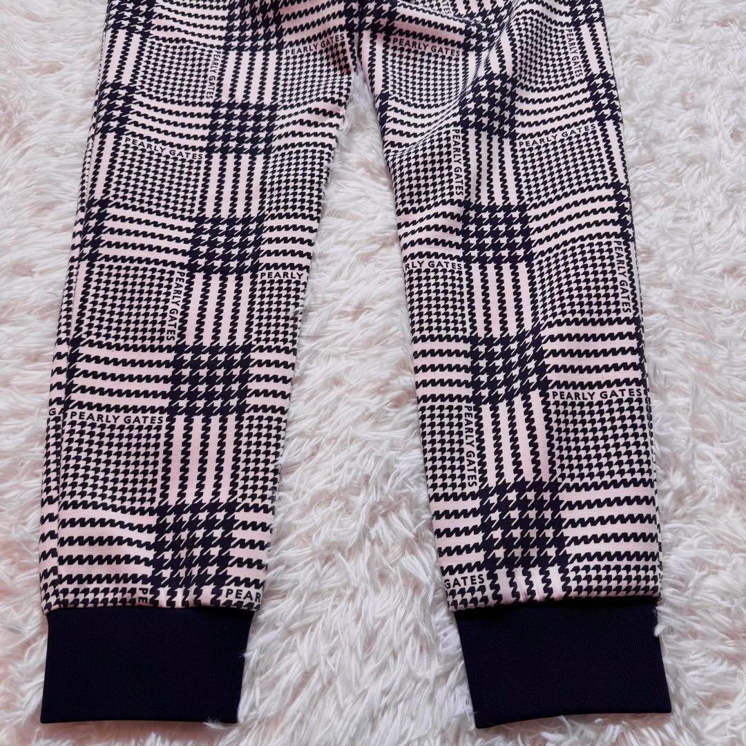 めろんぱんな様パーリーゲイツ 千鳥格子 チェック柄 ジョガーパンツ PG ロゴ