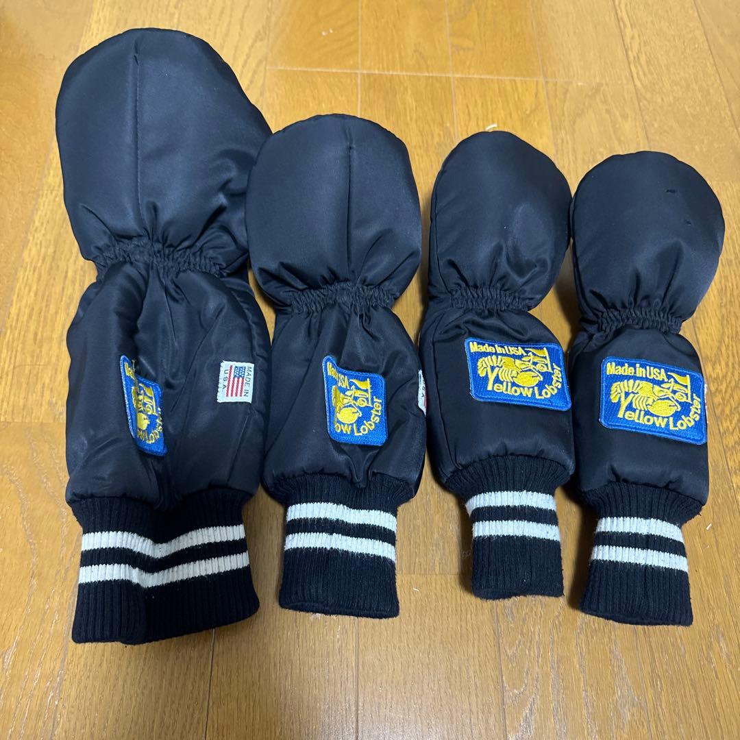 イエローロブスターキャディーバック　4種類ヘッドカバー付き