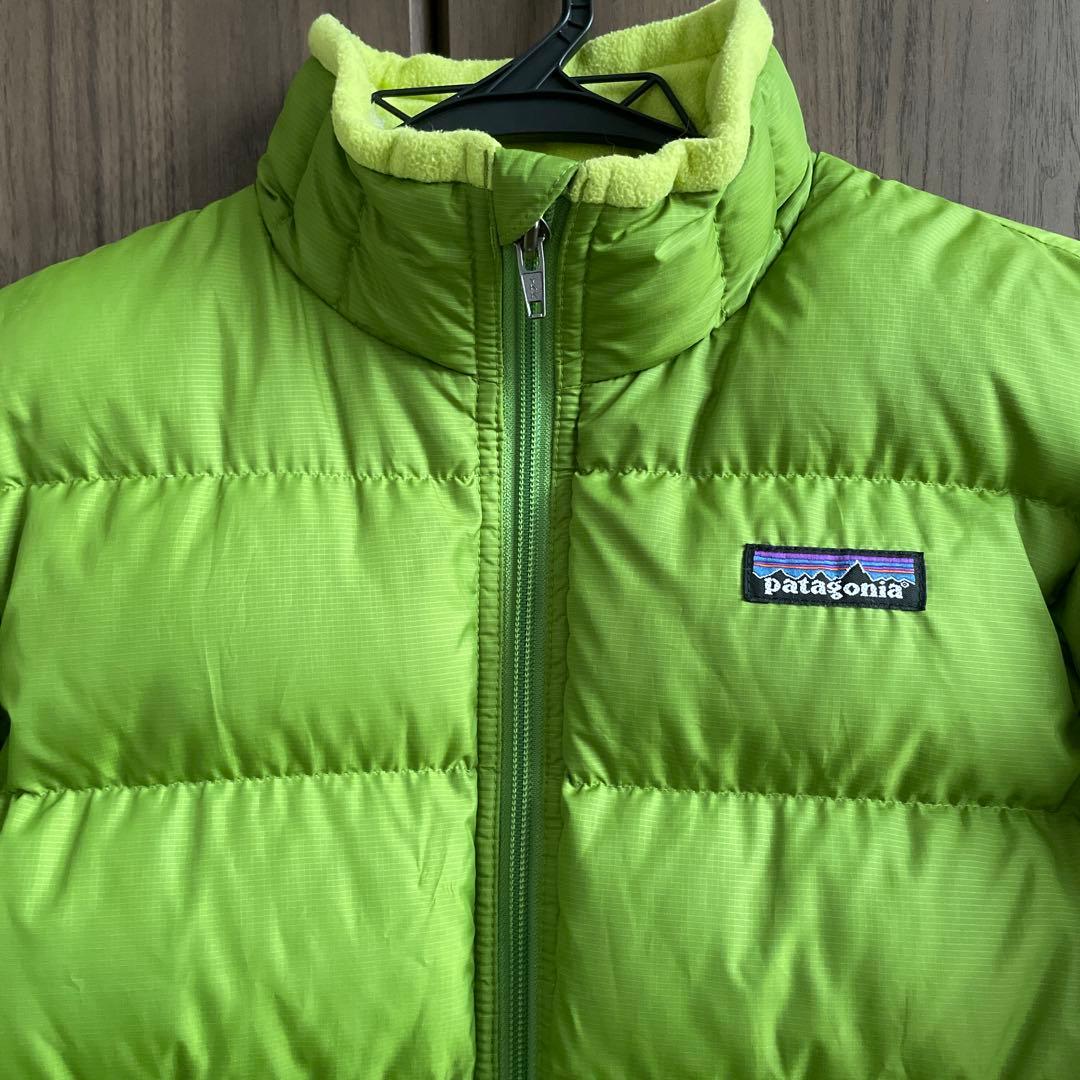 Patagonia キッズ ダウンジャケット ライムグリーン - メルカリ
