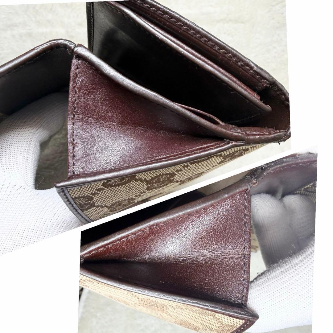 希少 グッチ GUCCI 長財布 インターロッキング シェリーライン GG 箱付