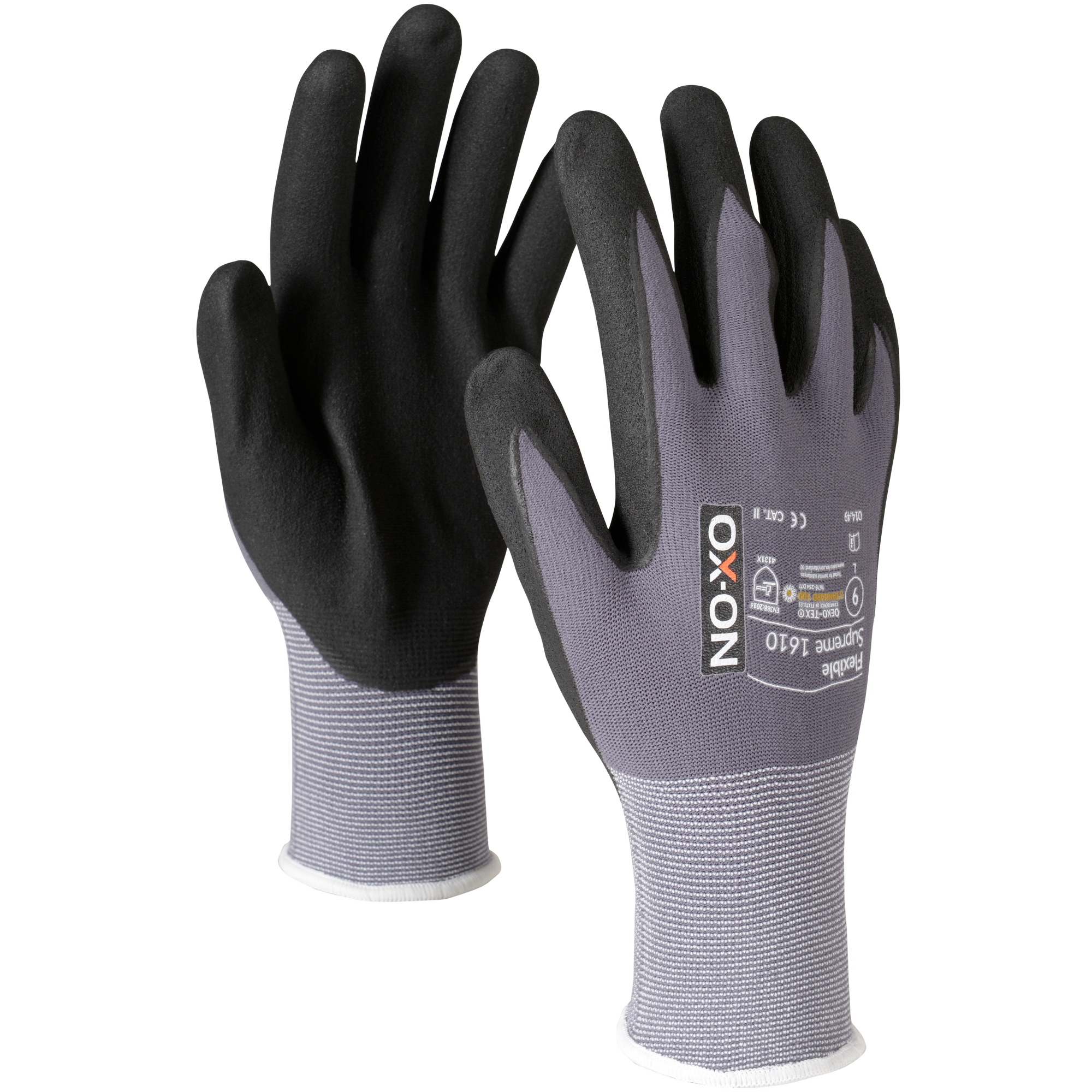 Ox-on Handschuhe 'Flexible Supreme 1610' grau Gr. 8 | toom Baumarkt