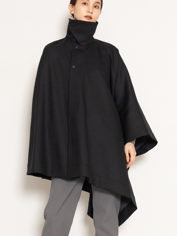 HYKE ハイク コート ロングポンチョコート ダブルフェイス