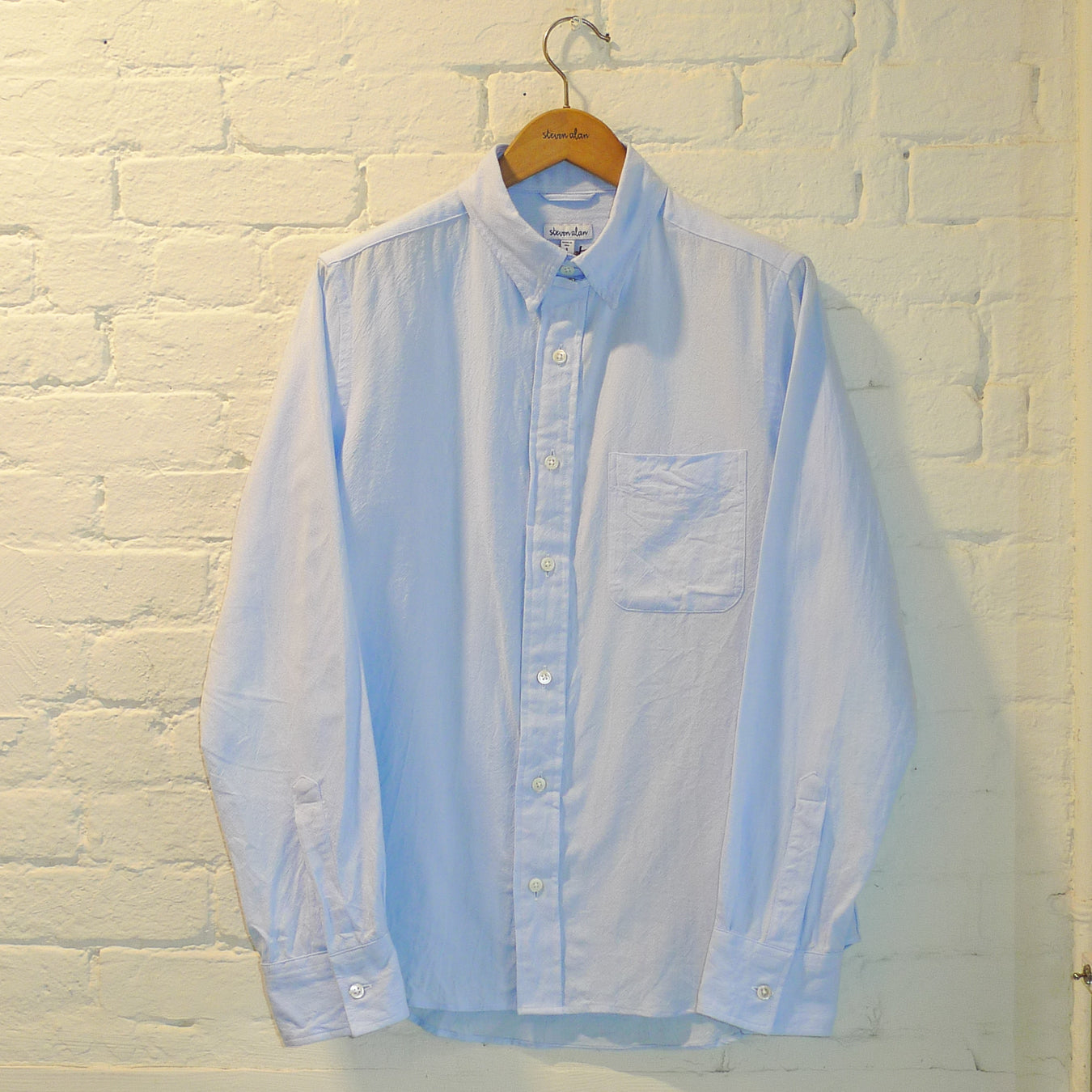 The Tab Collar Shirt, Blue Dry Weave – Steven Alan