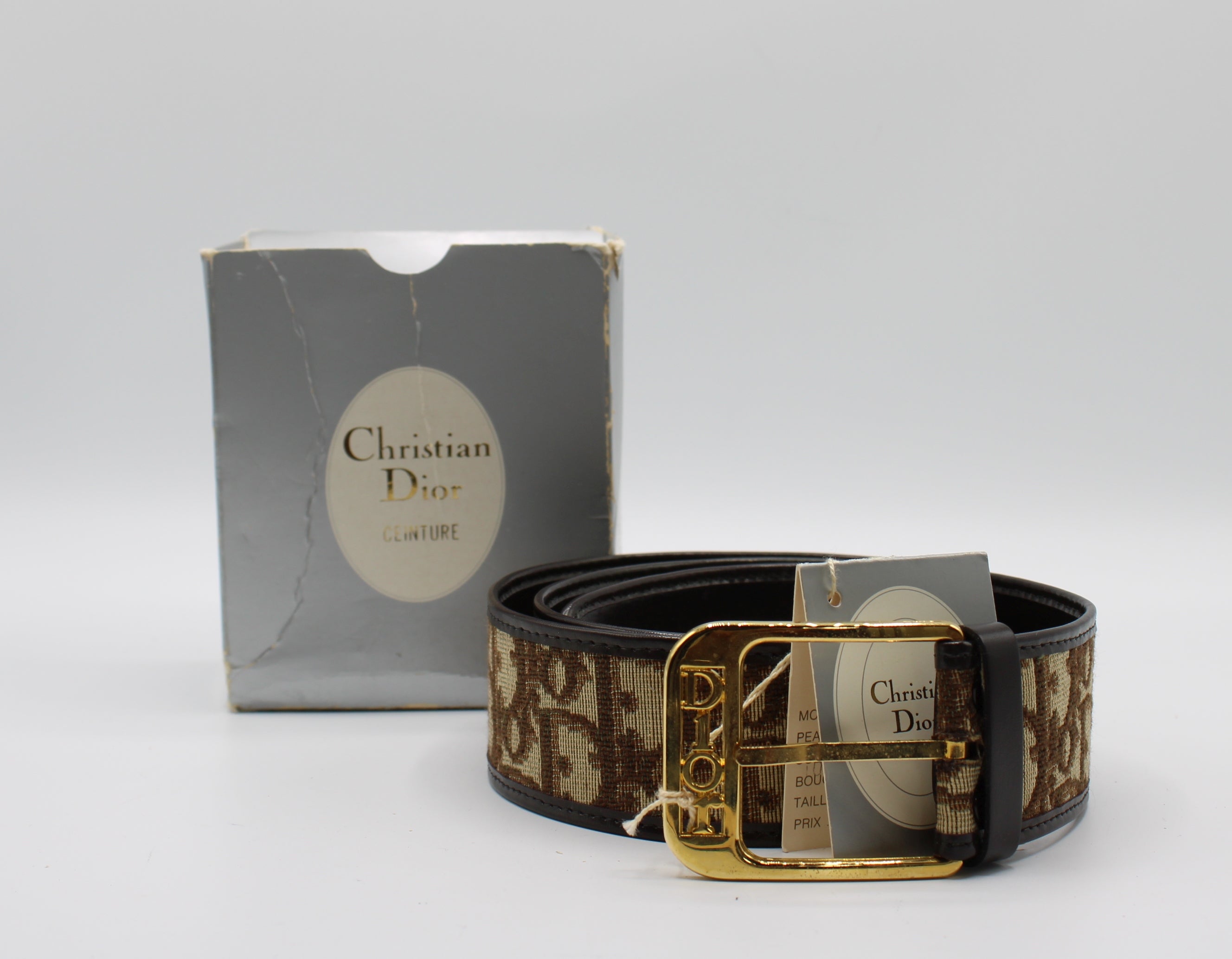 ディオール トロッターベルト ブラウン Christian Dior Brown Canvas