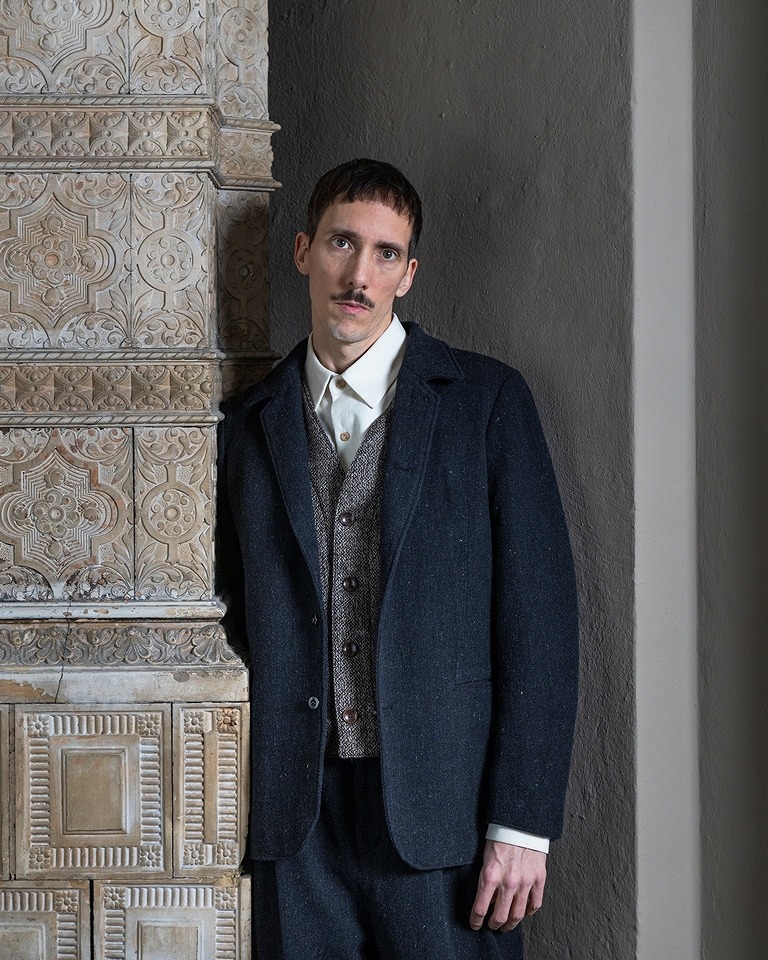 14AW フランクリーダー ダブルブレスト ウール ロングコート フランク