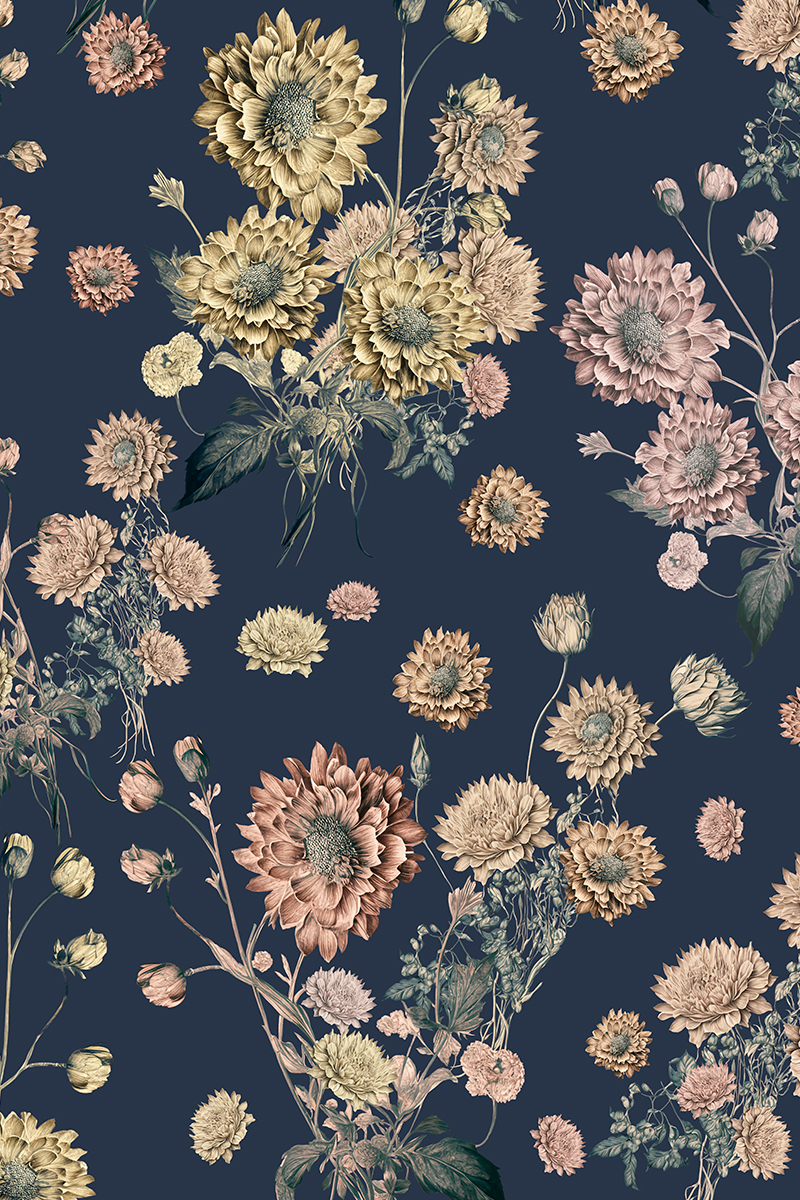 stina / type O square / Dahlia imperialis navy