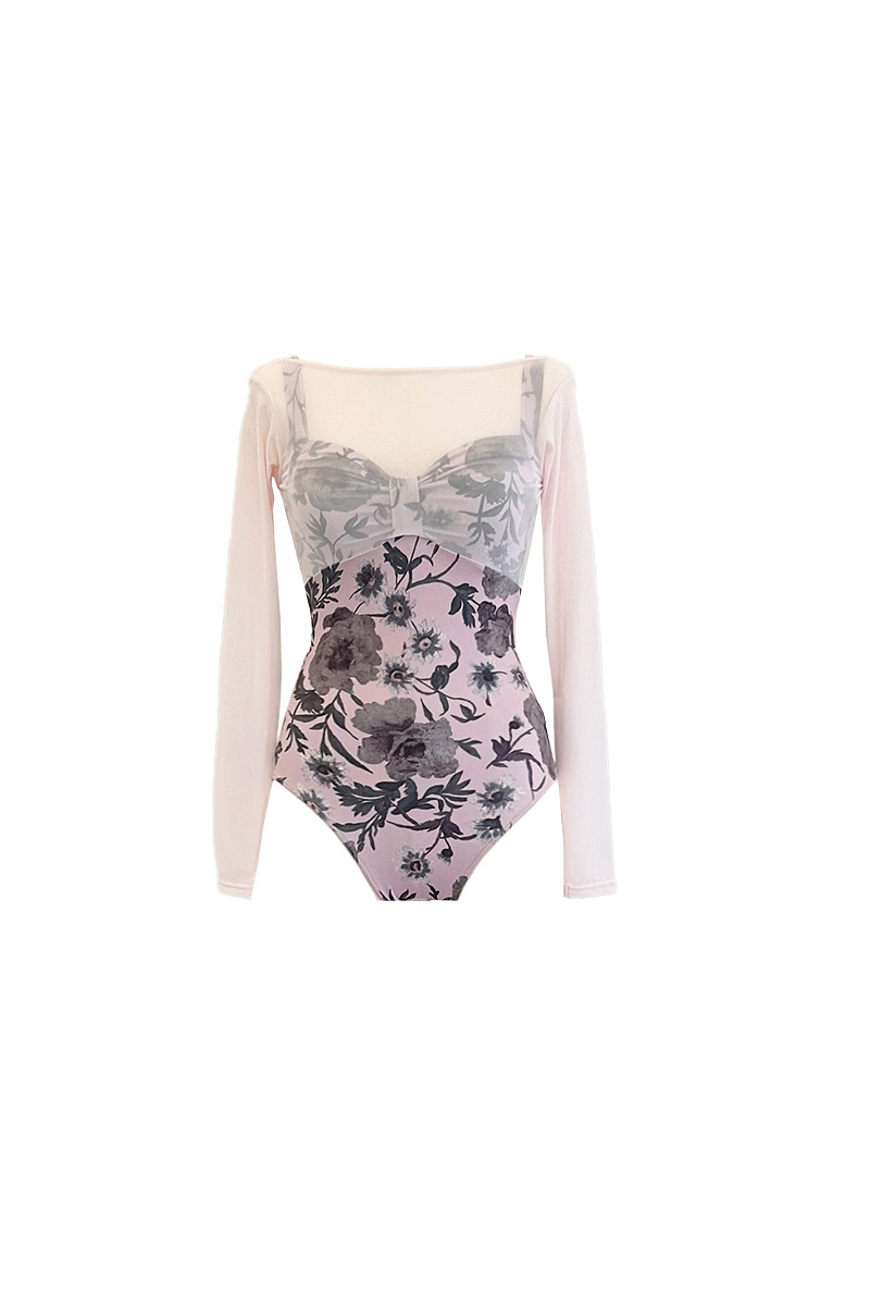 stina / type L long ribbon / old flower black