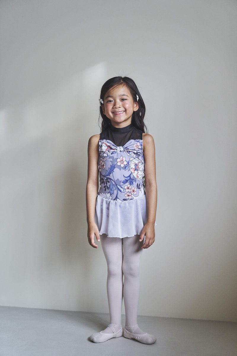 stina / type Y neck ribbon / Happiness gray / kids / girl