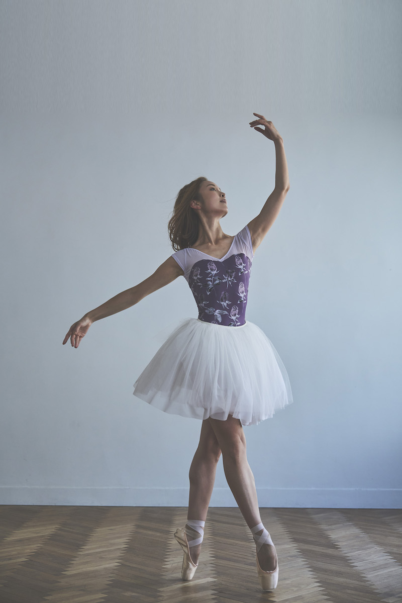 stina / type H half sleeve / Noire Rose purple