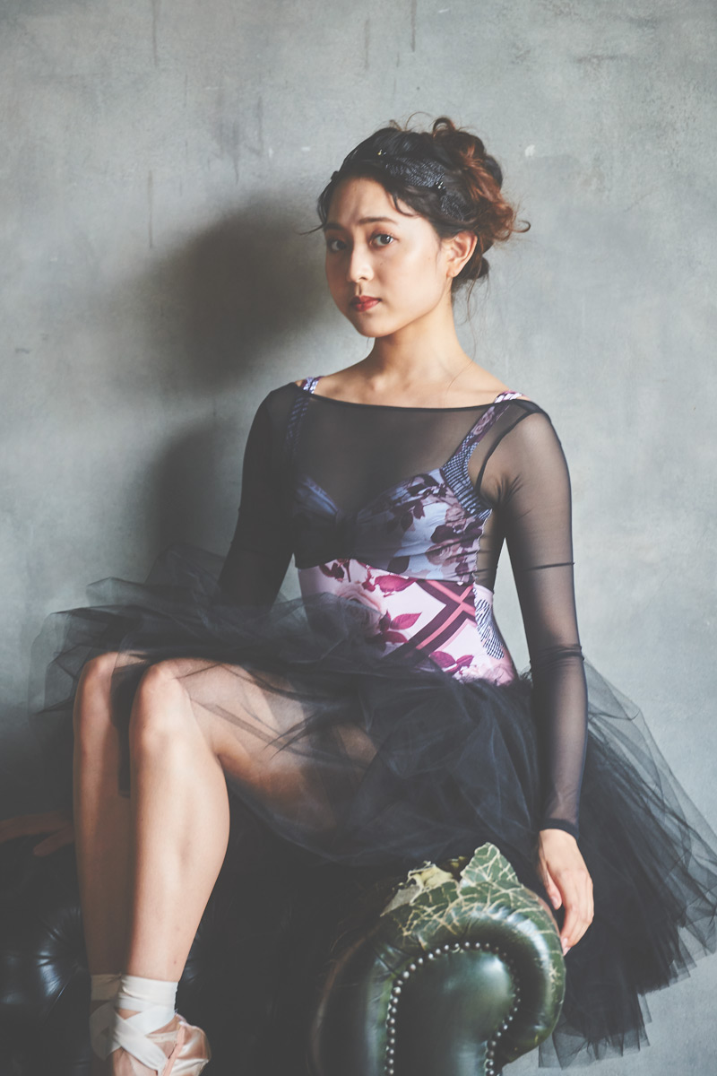 stina / type L long ribbon/brown pink×light pink