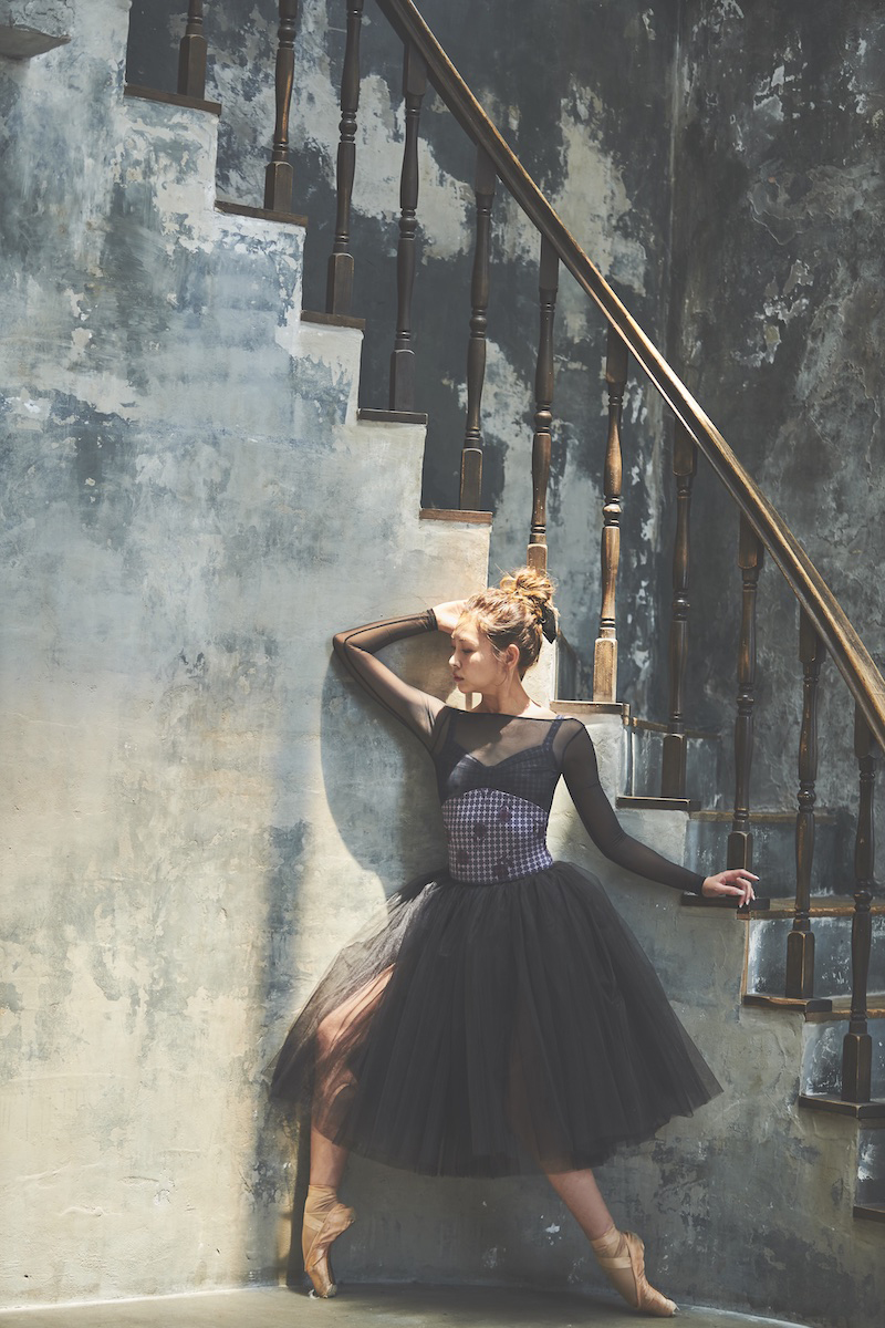 stina / type L long ribbon / little tulip black × black