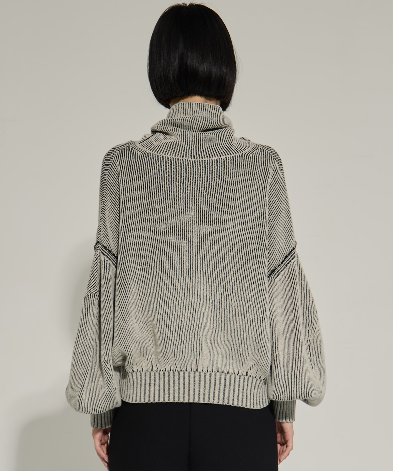 別注Dual face knit(FREE LIGHT GREY): AKIKOAOKI: WOMENS｜ STUDIOUS