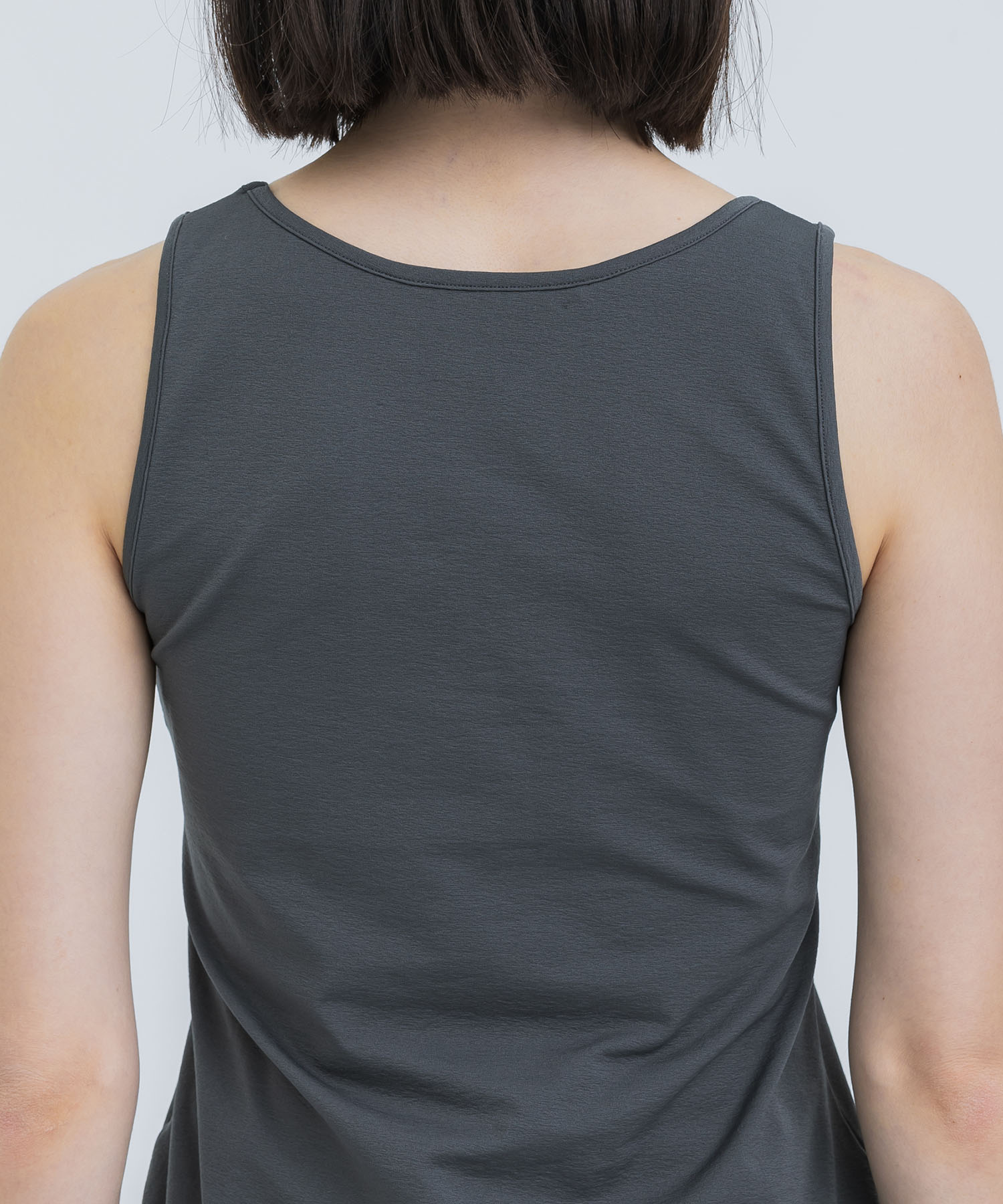 WRINKLED JERSEY BONDAGE TANK-TOP(FREE GREY): JOHN LAWRENCE