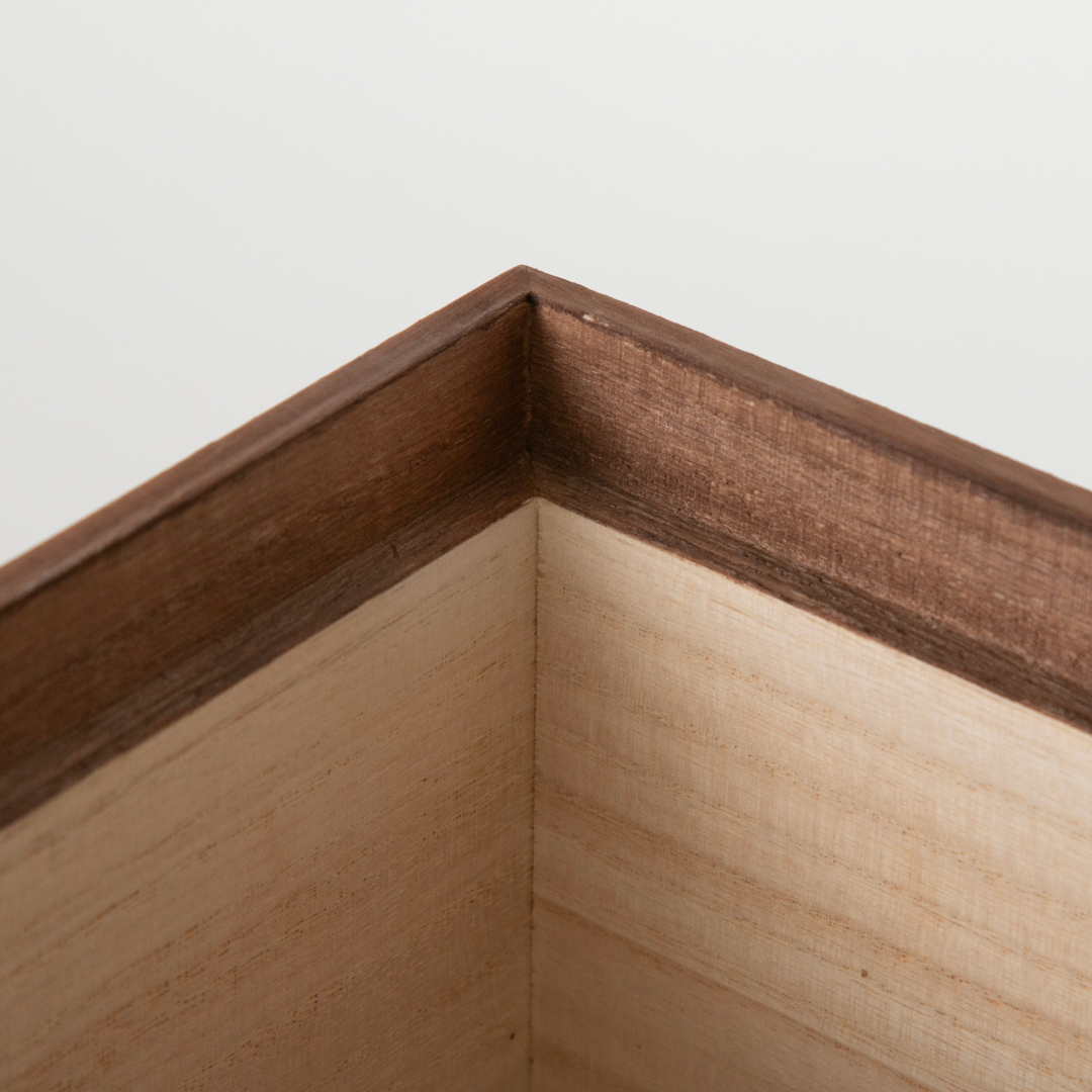 増田桐箱店/米櫃 柿渋 5kg -透明の蓋で中が見やすい！気密性抜群でお米