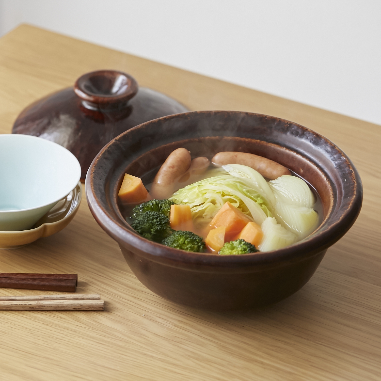 松田美智子の自在道具/香味鍋 小 飴釉 -おいしさを引き出す、日常使い