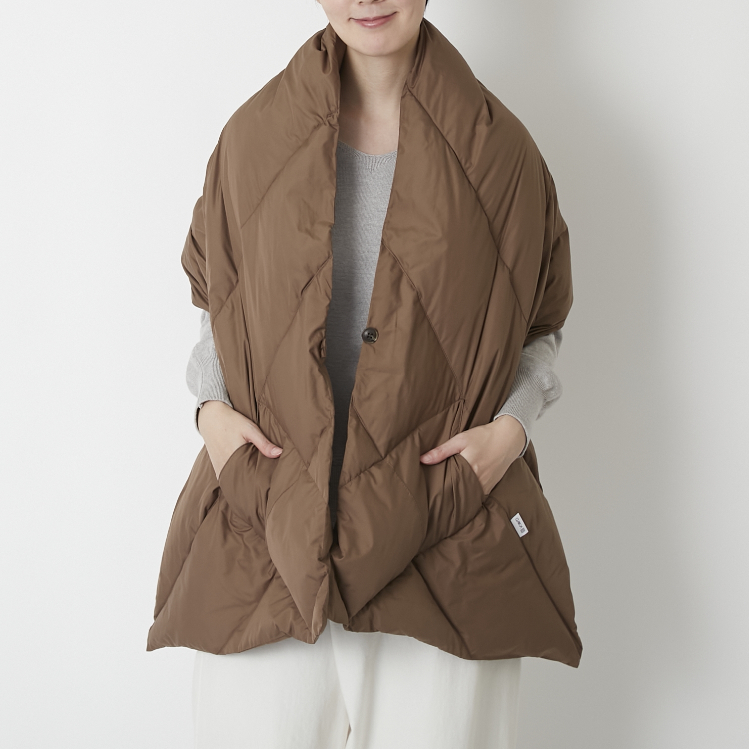 KWD/ダウンショール グリーンダウン -サッと羽織れてしっかり