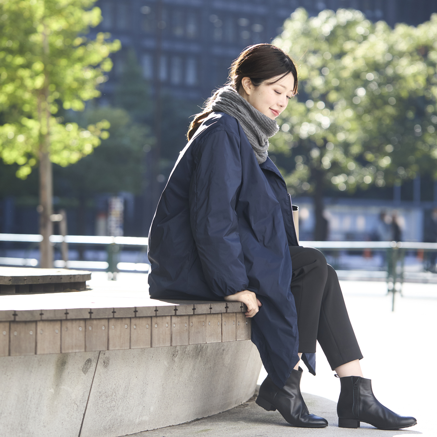 Heart of Mongolia/かたちを作りやすいカシミヤ100％スヌード -【当店