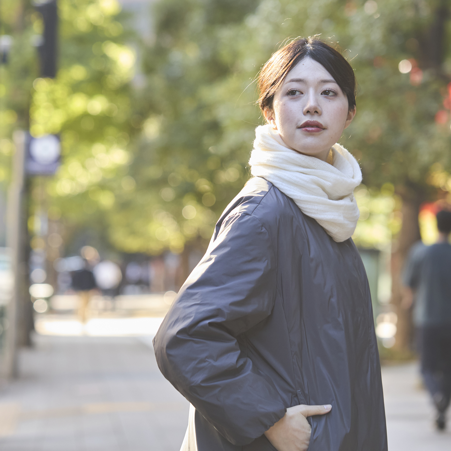 Heart of Mongolia/かたちを作りやすいカシミヤ100％スヌード -【当店