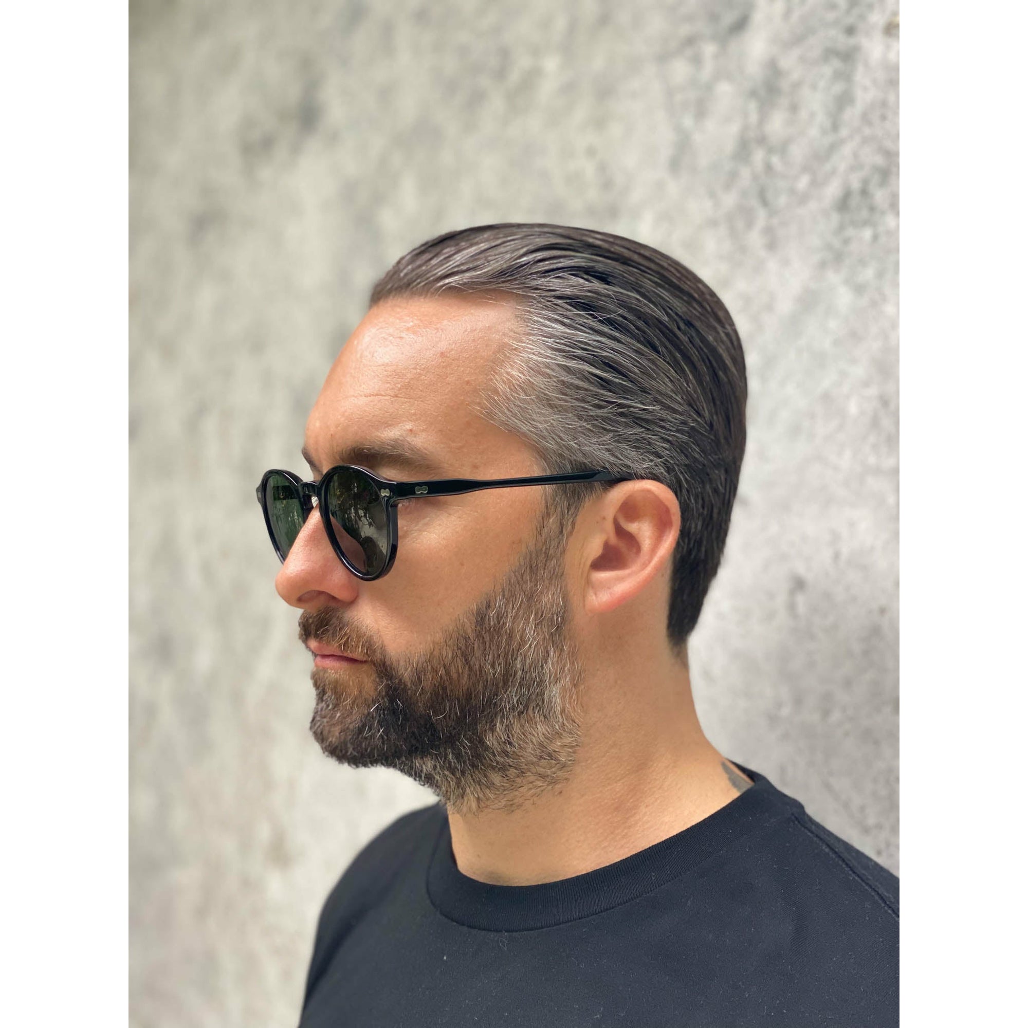 Moscot Miltzen Black 49 G15 sunglasses - Sunglass Bar