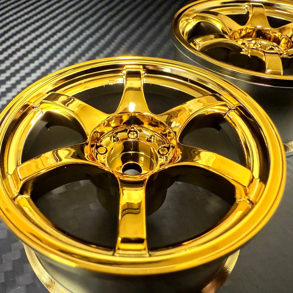 1-10 GOLD CHROME RAYS GRAMLIGHTS 57D Sports - HIGH TRACTION 6mm