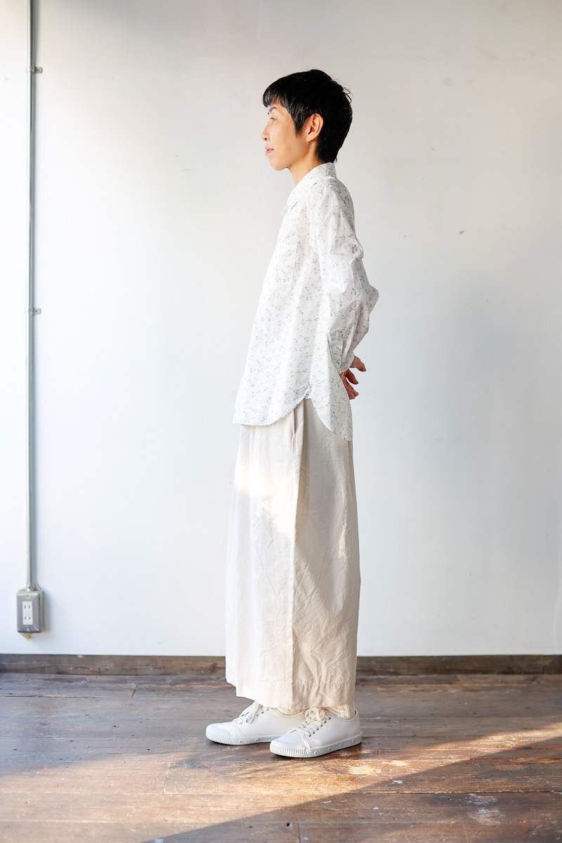 ゴーシュ コットンオックス ワイドキュロットパンツ - SUSCON + RUSTIC