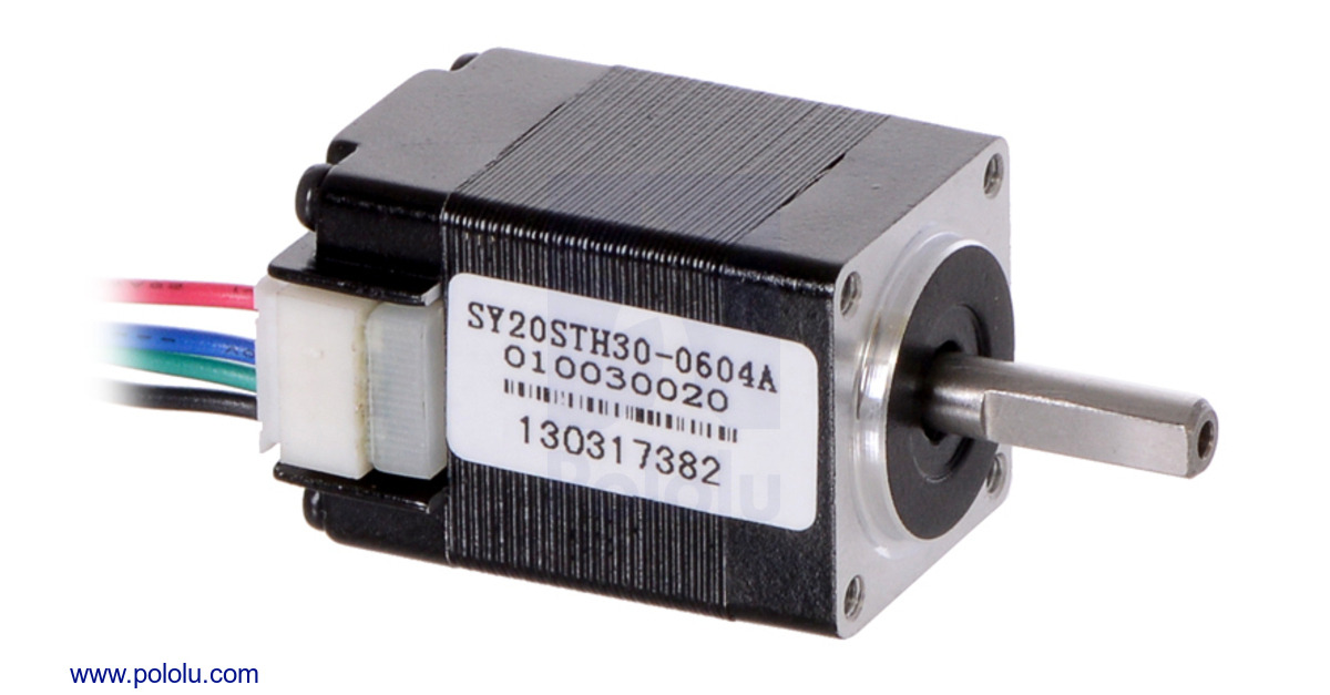 Pololu - Stepper Motor: Bipolar, 200 Steps/Rev, 20×30mm, 3.9V, 0.6