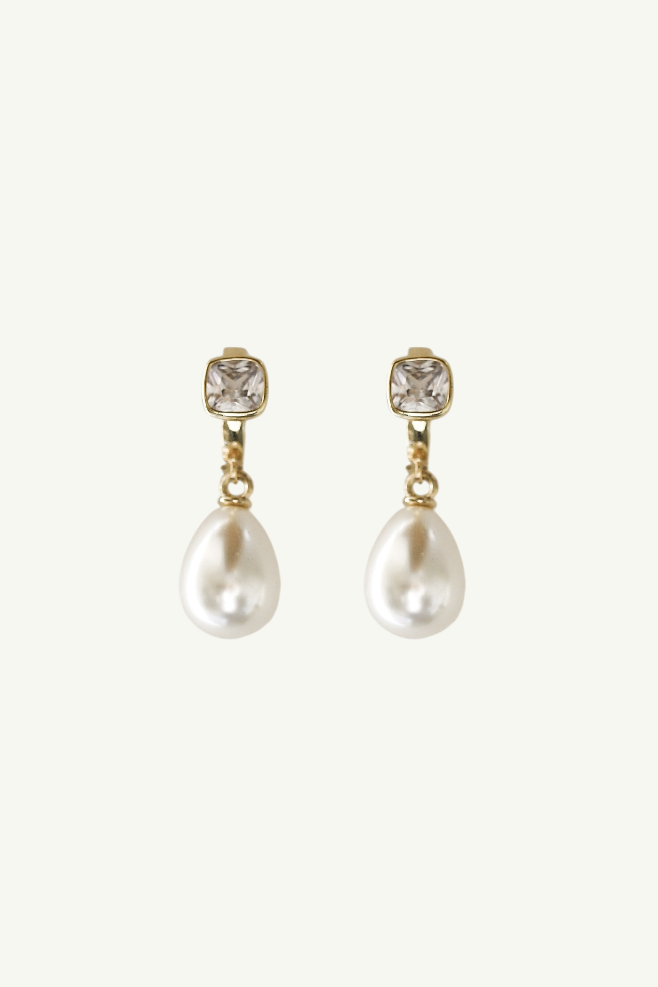 Bezel x Pearl Hoop Drops | Bridal & Fashion Pearl Earrings | A.B.