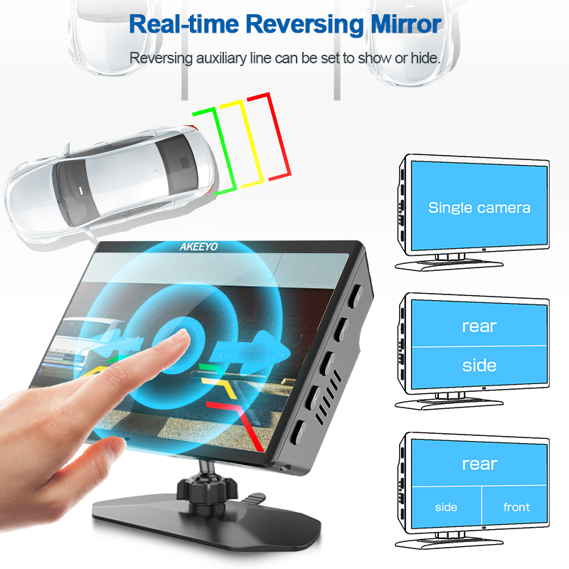 小売業者 アキーヨ AKY-Z3GT ドラレコ 5.5モニタ 美品 カメラ5個付