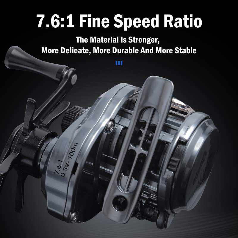 Leydun ウソップ ベイトキャスティングリール 7.6:1 ギア比 125 グラム