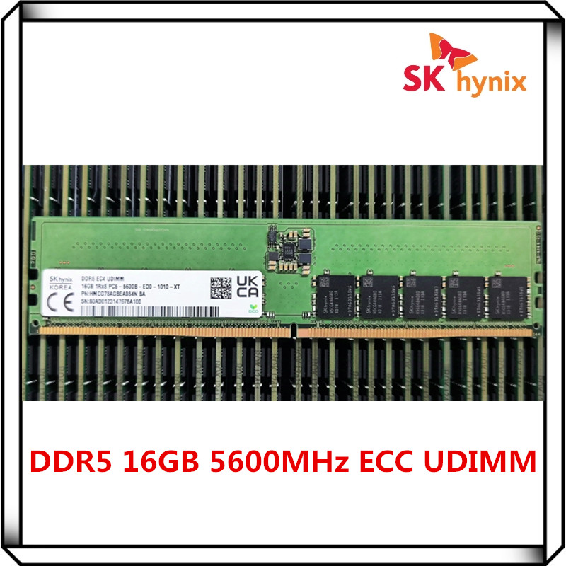 SK Hynix DDR5 16GB 5600B PC5 5600MHz 1Rx8 Pure ECC UDIMM RAM